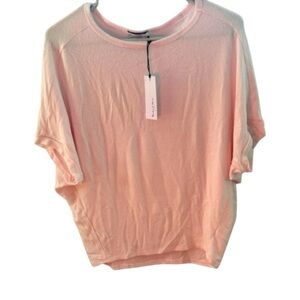 Michael Stars Soft Pink Short Sleeve Top Boat Neck baby soft xs